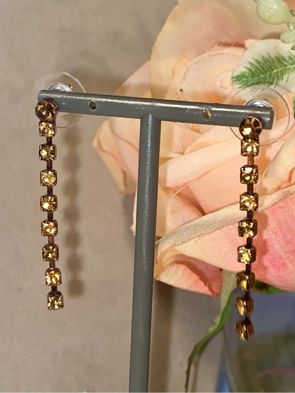 Crystal Linear Drop Earrings